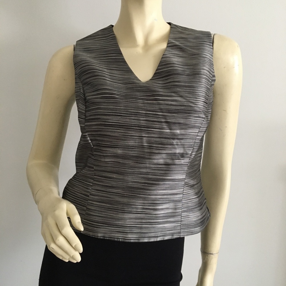 Gianni petite striped sleeveless top